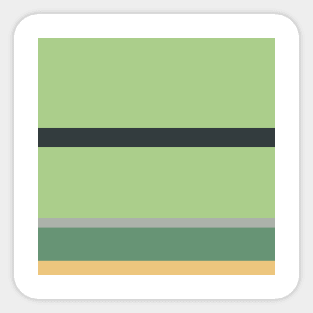 An admirable variety of Greyish, Charcoal, Slate Green, Pale Olive Green and Sand stripes. Sticker